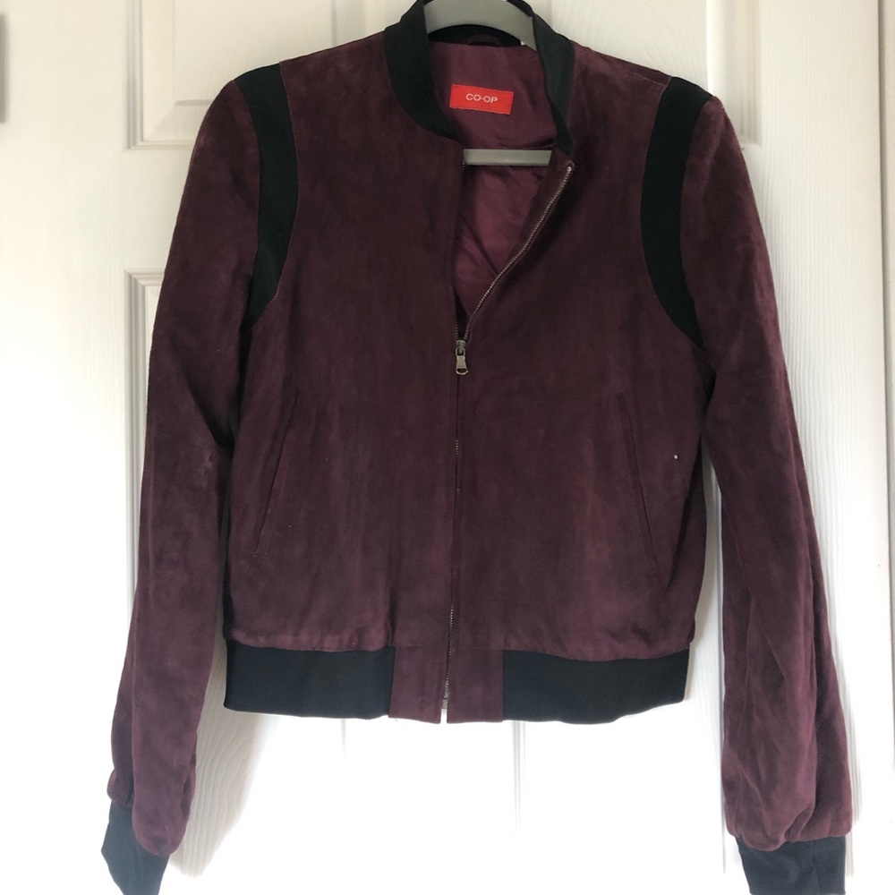 Purple suede jacket